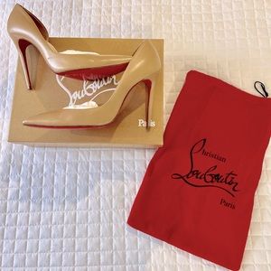PRICED TO SELL: Christian Louboutin Iriza Pumps - Nude (size 38.5) with box/bag